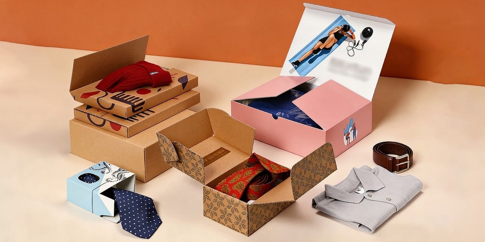 Clothing mailer boxes