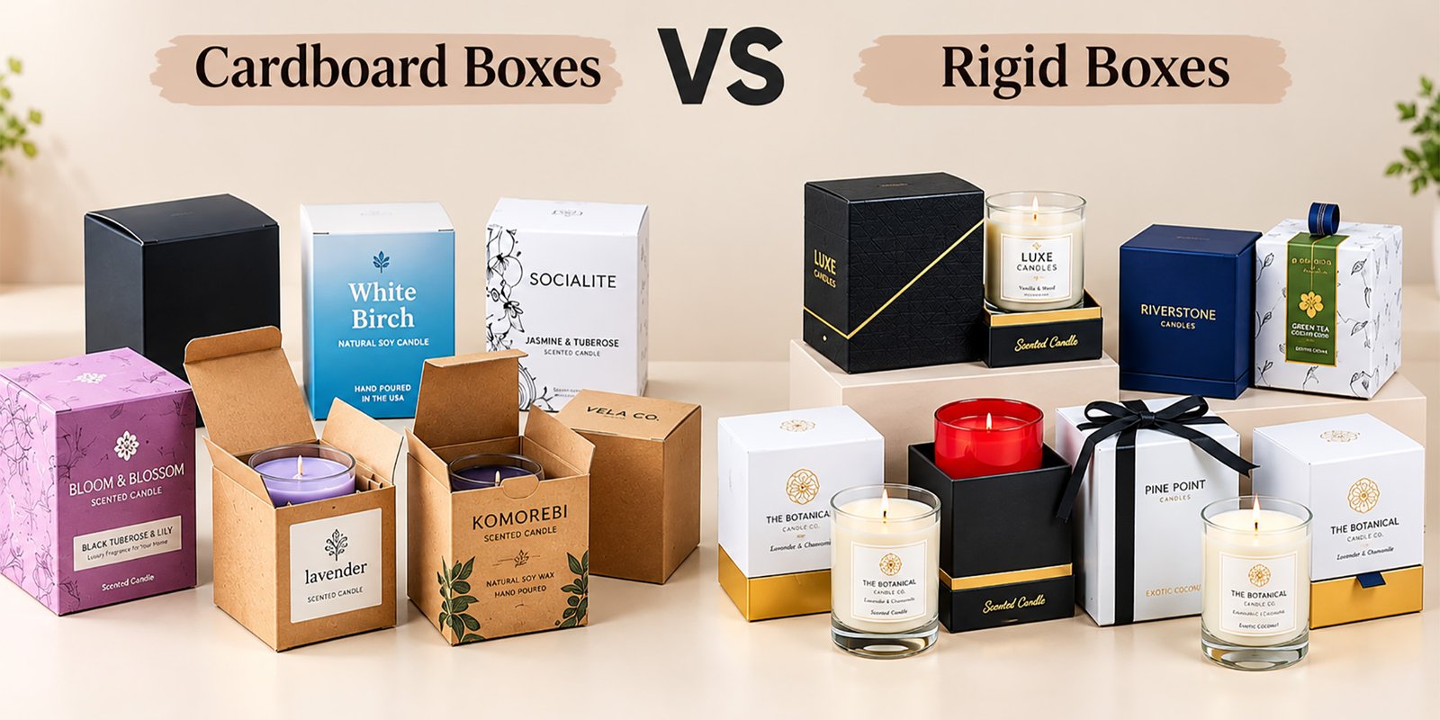 Cardboard vs Rigid Boxes for Candles