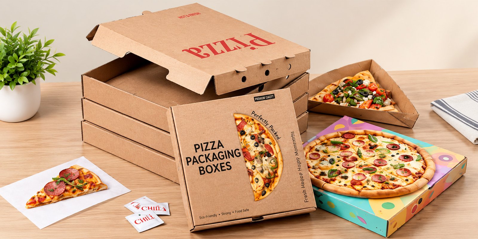 PFAS-Free Pizza & Food Cardboard Boxes