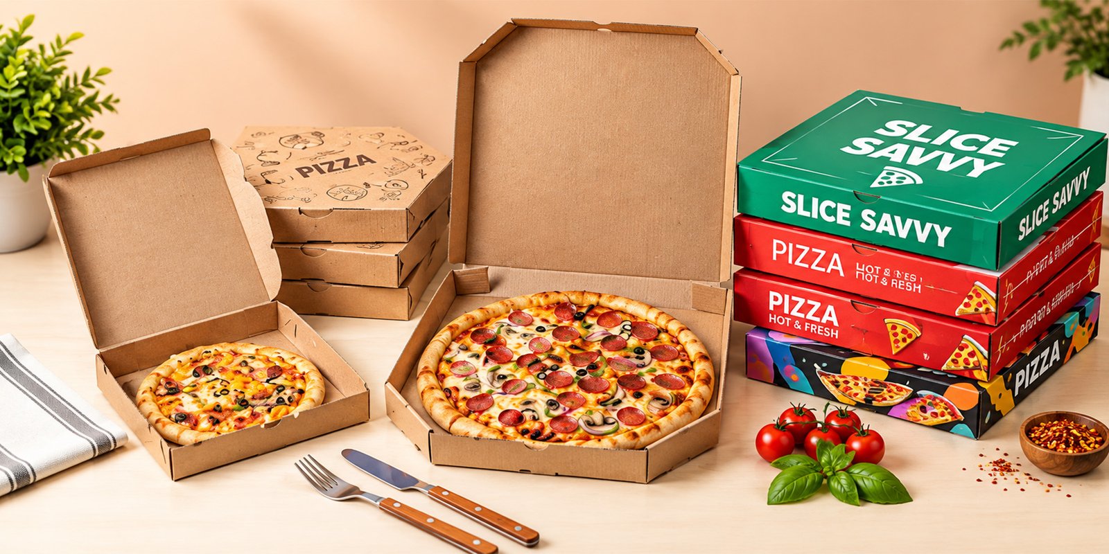 PFAS-Free Pizza & Food Cardboard Boxes
