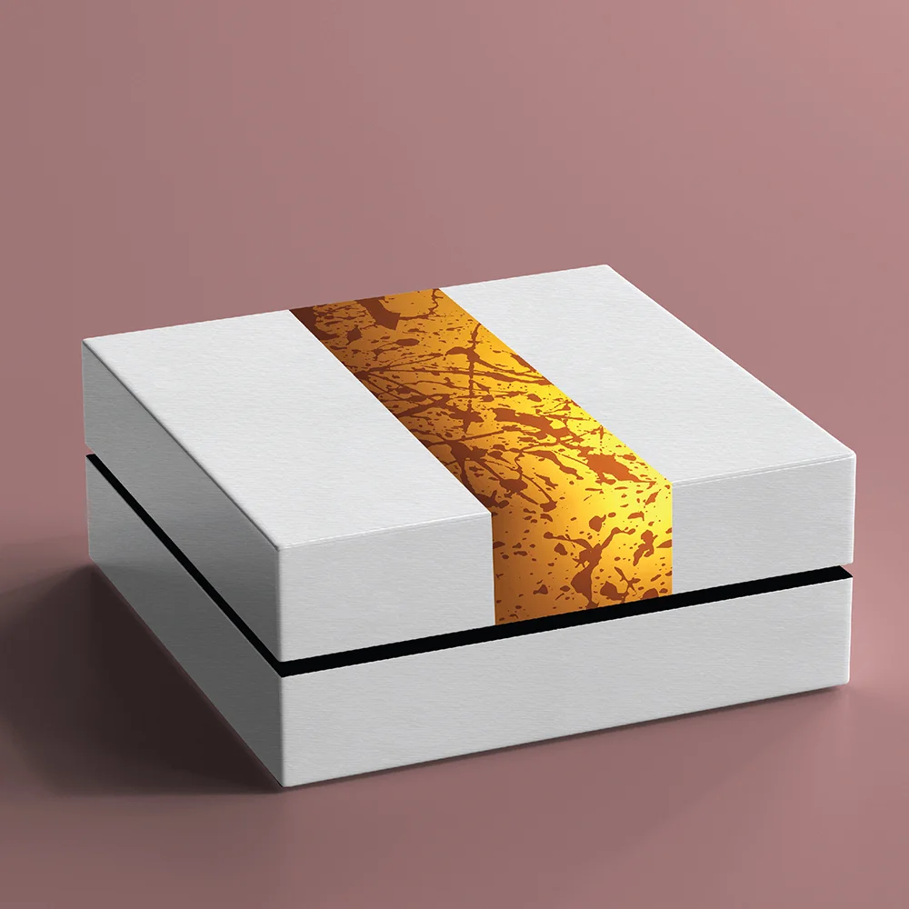 Stylish white rigid box suitable for gift packaging and product storage