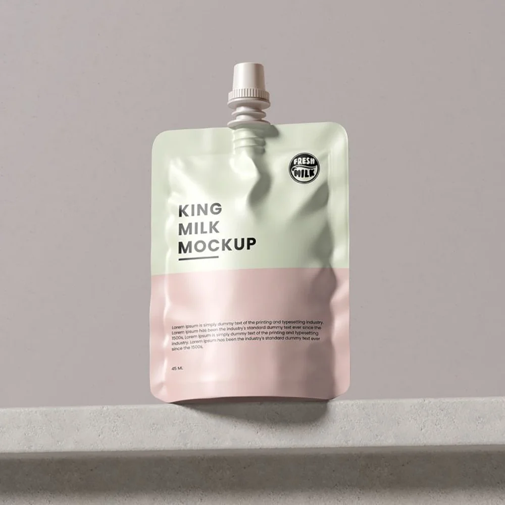 Custom spouted stand-up barrier pouches for liquid juice jelly packaging