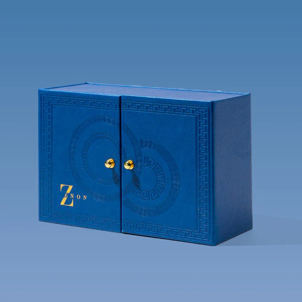custom faux leather rigid box with durable design