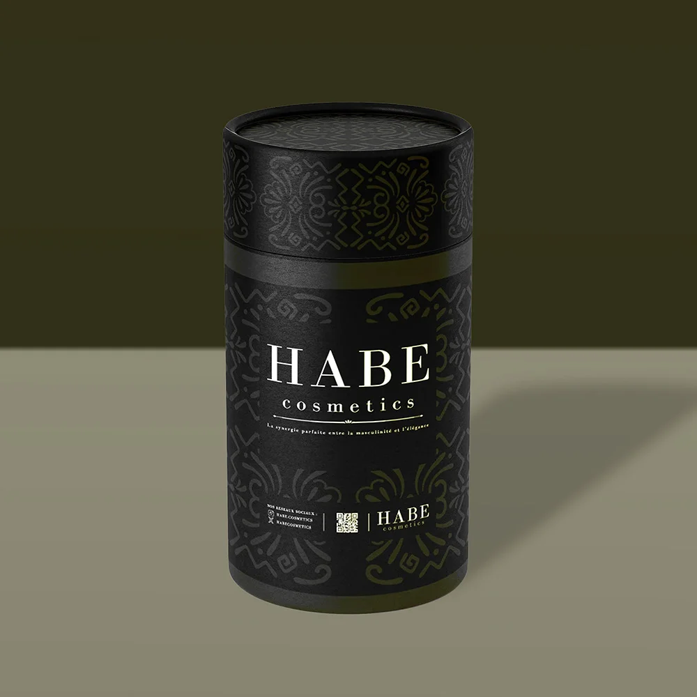 Round rigid packaging box with elegant premium finish
