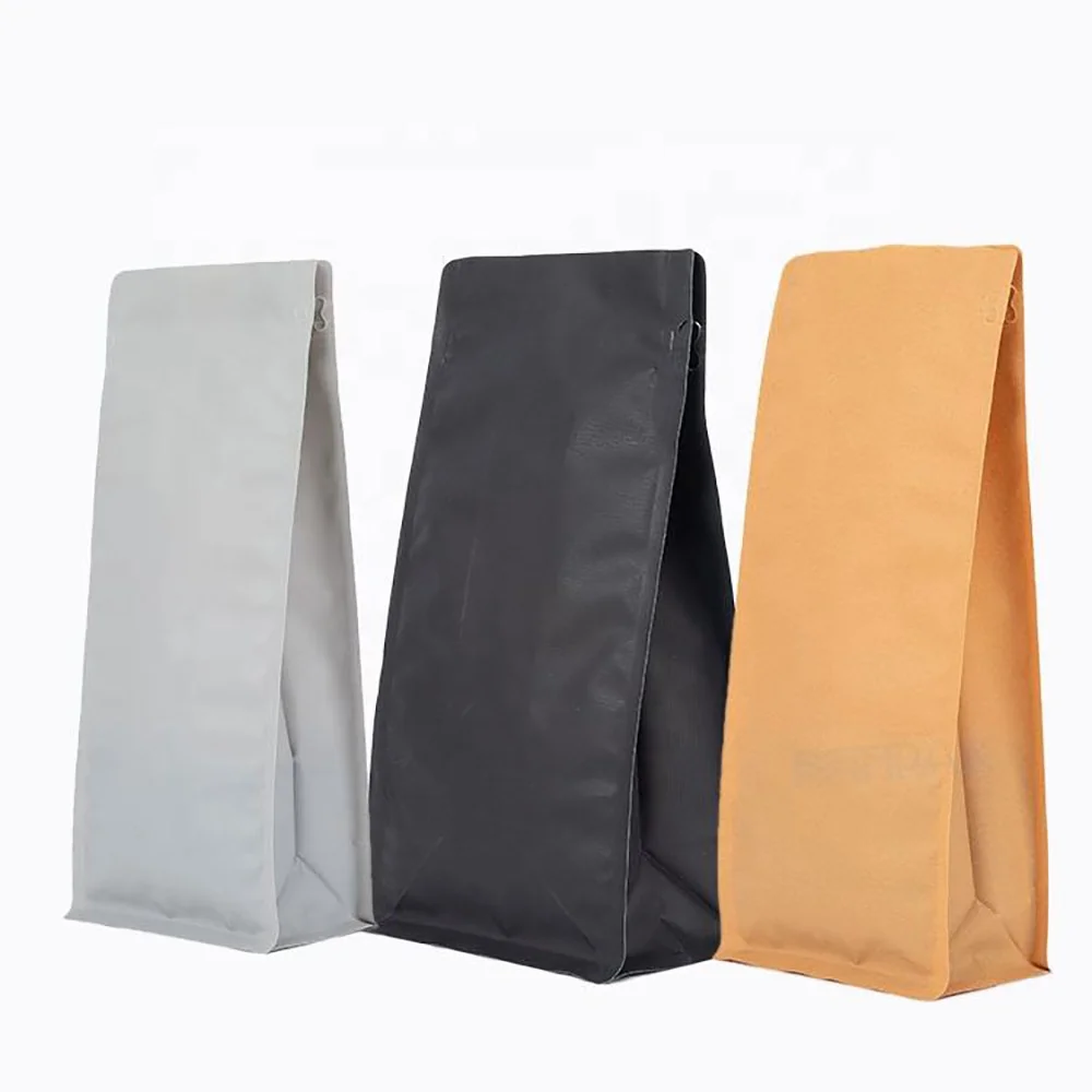 Box Bottom Coffee Bags with Valve