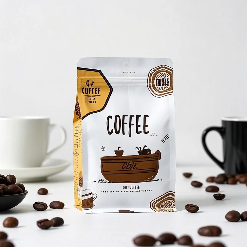 Flat Bottom Coffee Bags with Valve