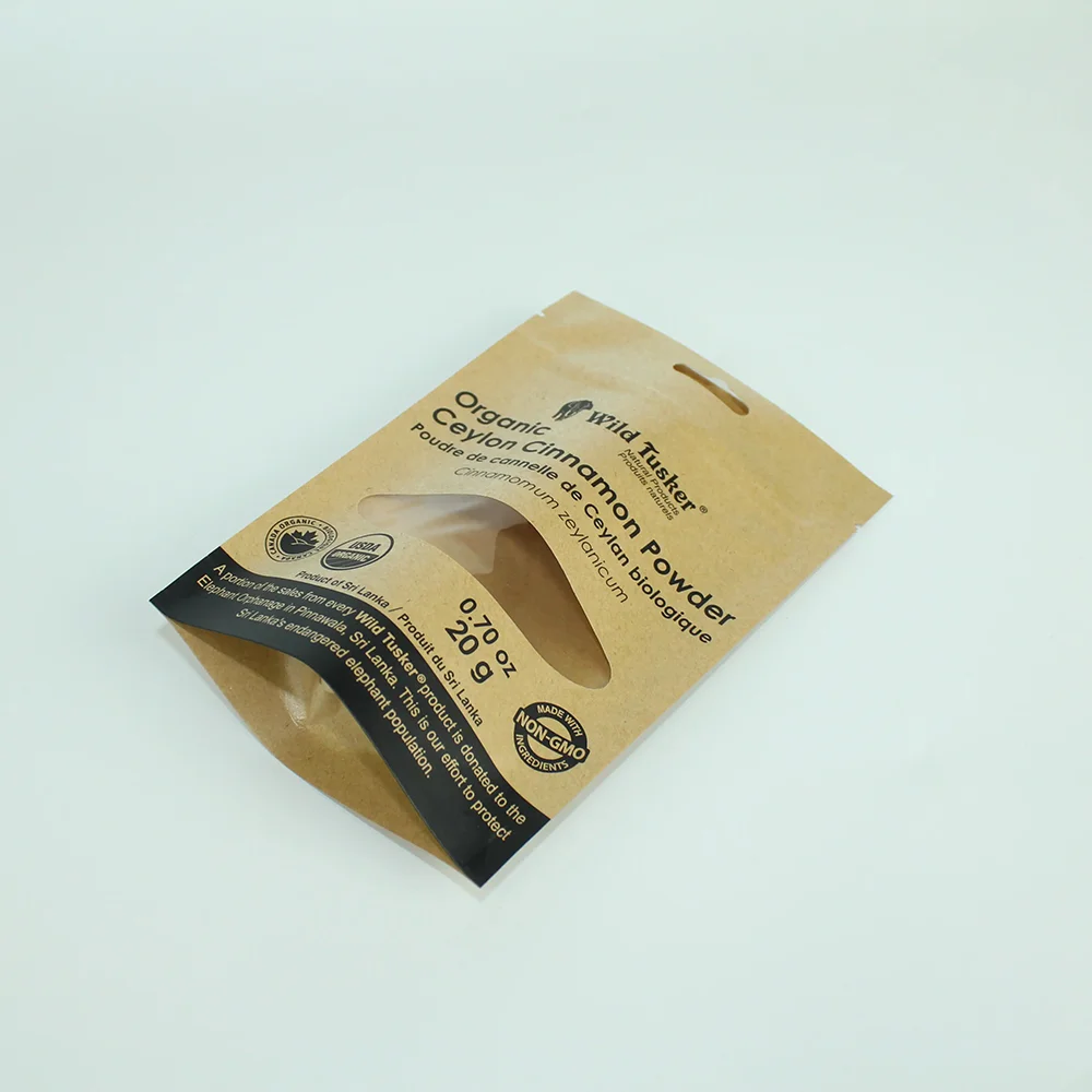 Kraft Box Bottom Packaging Pouches
