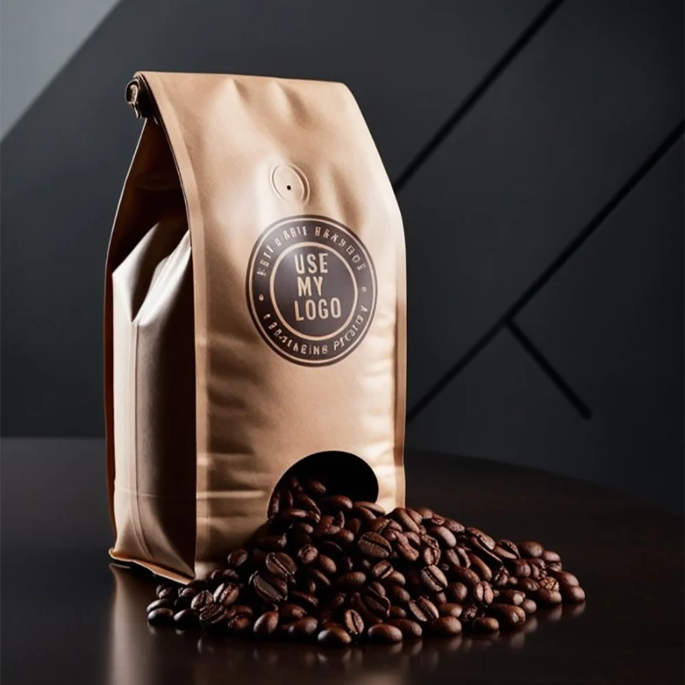 Kraft Coffee Bags with Valve
