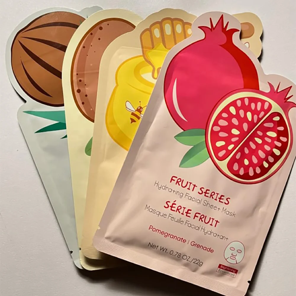 Shaped Cosmetic Packaging Pouches facial mask pouches for beauty products